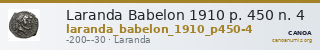 Laranda Babelon 1910 p. 450 n. 4 — CANOA