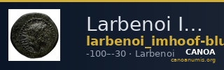 Larbenoi Imhoof-Blumer 1901-2 p. 384, 1 — CANOA