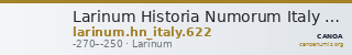Larinum Historia Numorum Italy 622 — CANOA