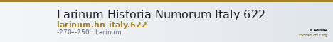Larinum Historia Numorum Italy 622 — CANOA