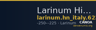 Larinum Historia Numorum Italy 623 — CANOA