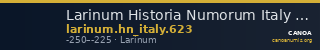 Larinum Historia Numorum Italy 623 — CANOA