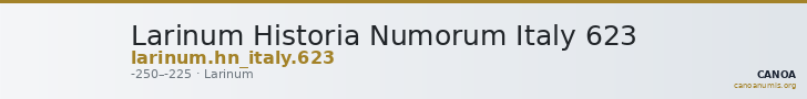 Larinum Historia Numorum Italy 623 — CANOA