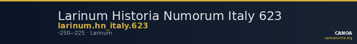 Larinum Historia Numorum Italy 623 — CANOA
