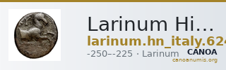 Larinum Historia Numorum Italy 624 — CANOA