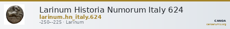 Larinum Historia Numorum Italy 624 — CANOA