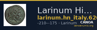 Larinum Historia Numorum Italy 626 — CANOA