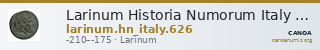 Larinum Historia Numorum Italy 626 — CANOA