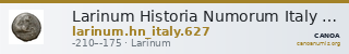 Larinum Historia Numorum Italy 627 — CANOA