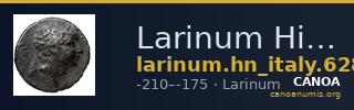 Larinum Historia Numorum Italy 628 — CANOA