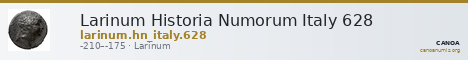 Larinum Historia Numorum Italy 628 — CANOA