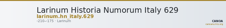 Larinum Historia Numorum Italy 629 — CANOA