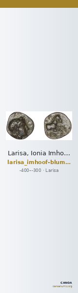 Larisa, Ionia Imhoof-Blumer 1897 p. 54 n.2 — CANOA