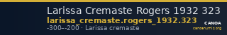Larissa Cremaste Rogers 1932 323 — CANOA