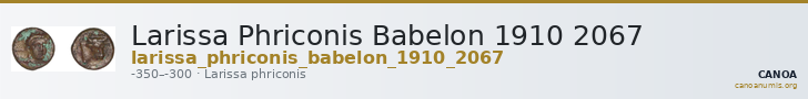 Larissa Phriconis Babelon 1910 2067 — CANOA