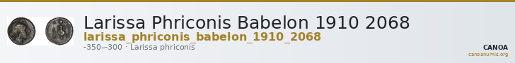 Larissa Phriconis Babelon 1910 2068 — CANOA
