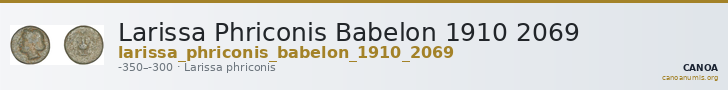 Larissa Phriconis Babelon 1910 2069 — CANOA