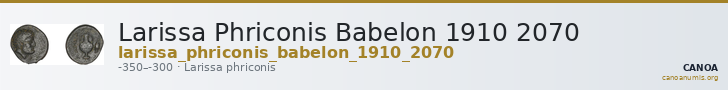Larissa Phriconis Babelon 1910 2070 — CANOA