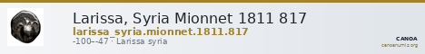 Larissa, Syria Mionnet 1811 817 — CANOA