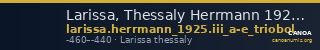 Larissa, Thessaly Herrmann 1925 III, A-E, triobol — CANOA