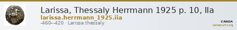 Larissa, Thessaly Herrmann 1925 p. 10, IIa — CANOA