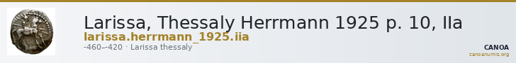 Larissa, Thessaly Herrmann 1925 p. 10, IIa — CANOA