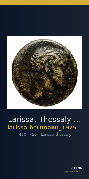 Larissa, Thessaly Herrmann 1925 p. 10, II.bβ — CANOA