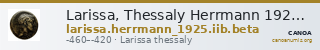 Larissa, Thessaly Herrmann 1925 p. 10, II.bβ — CANOA