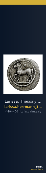 Larissa, Thessaly Herrmann 1925 p. 23, IIIβ I, rev. II — CANOA