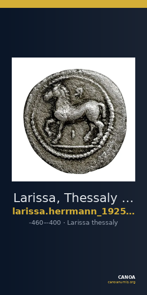 Larissa, Thessaly Herrmann 1925 p. 23, IIIβ I, rev. II — CANOA