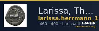 Larissa, Thessaly Herrmann 1925 p. 23, IIIβ I, rev. III — CANOA