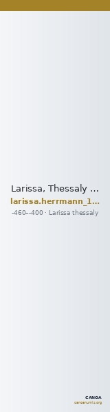 Larissa, Thessaly Herrmann 1925 p. 23, IIIβ I, rev. IV — CANOA