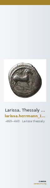 Larissa, Thessaly Herrmann 1925 p. 23, IIIβ I, rev. VIII — CANOA
