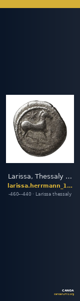Larissa, Thessaly Herrmann 1925 p. 23, IIIβ I, rev. VIII — CANOA
