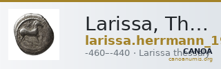 Larissa, Thessaly Herrmann 1925 p. 23, IIIβ I, rev. VIII — CANOA