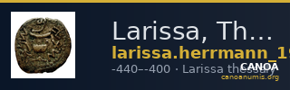 Larissa, Thessaly Herrmann 1925 p. 23, IIIβ II, rev. II — CANOA