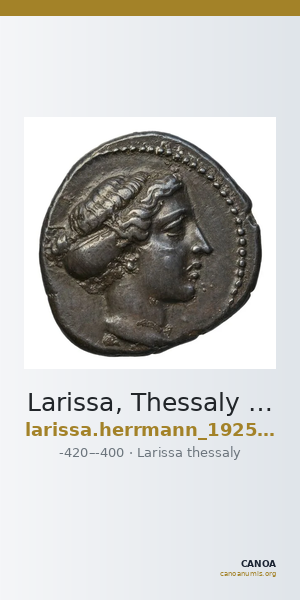 Larissa, Thessaly Herrmann 1925 p. 36, IVa drachm — CANOA