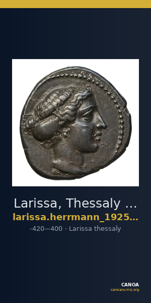 Larissa, Thessaly Herrmann 1925 p. 36, IVa drachm — CANOA