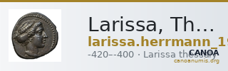 Larissa, Thessaly Herrmann 1925 p. 36, IVa drachm — CANOA