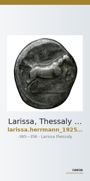 Larissa, Thessaly Herrmann 1925 p. 40, VI — CANOA