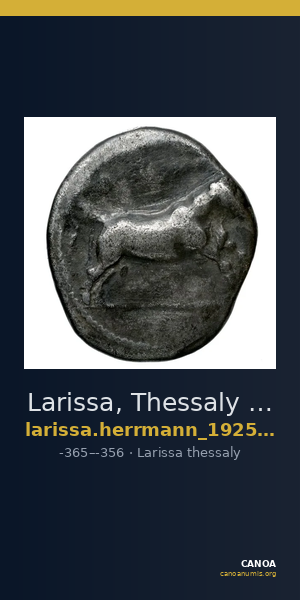 Larissa, Thessaly Herrmann 1925 p. 40, VI — CANOA