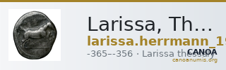 Larissa, Thessaly Herrmann 1925 p. 40, VI — CANOA