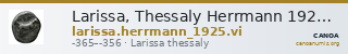 Larissa, Thessaly Herrmann 1925 p. 40, VI — CANOA