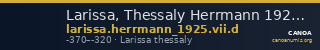 Larissa, Thessaly Herrmann 1925 VII.d — CANOA