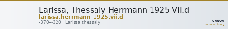 Larissa, Thessaly Herrmann 1925 VII.d — CANOA