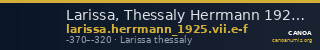 Larissa, Thessaly Herrmann 1925 VII.e-f — CANOA