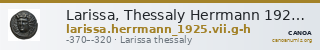 Larissa, Thessaly Herrmann 1925 VII.g-h — CANOA