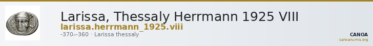 Larissa, Thessaly Herrmann 1925 VIII — CANOA