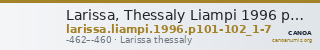 Larissa, Thessaly Liampi 1996 pp. 101-102, 1-7 — CANOA