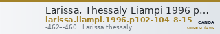 Larissa, Thessaly Liampi 1996 pp. 102-104, 8-15 — CANOA